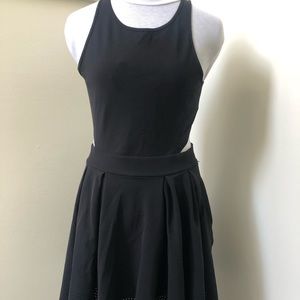 Lululemon black open back dress
